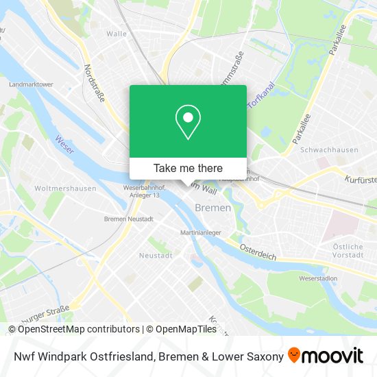 Nwf Windpark Ostfriesland map