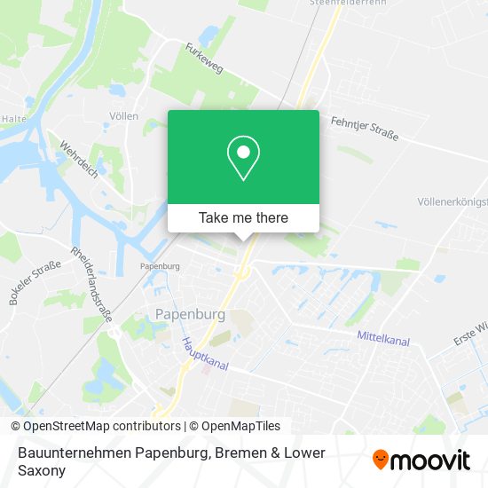 Bauunternehmen Papenburg map