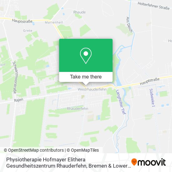 Physiotherapie Hofmayer Elithera Gesundheitszentrum Rhauderfehn map