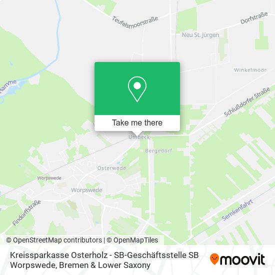 Kreissparkasse Osterholz - SB-Geschäftsstelle SB Worpswede map