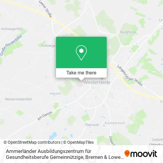 Карта Ammerländer Ausbildungszentrum für Gesundheitsberufe Gemeinnützige