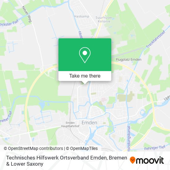 Technisches Hilfswerk Ortsverband Emden map