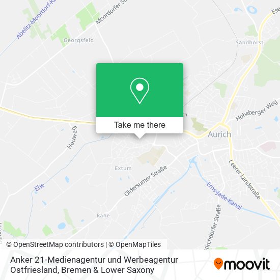 Anker 21-Medienagentur und Werbeagentur Ostfriesland map