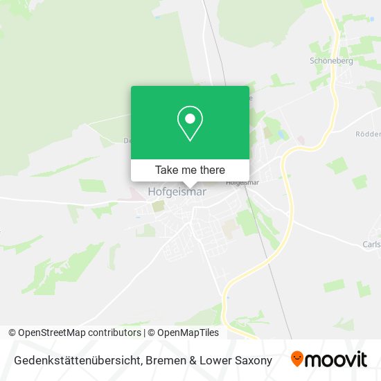 Gedenkstättenübersicht map
