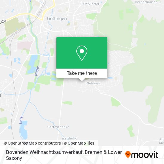 Bovenden Weihnachtbaumverkauf map