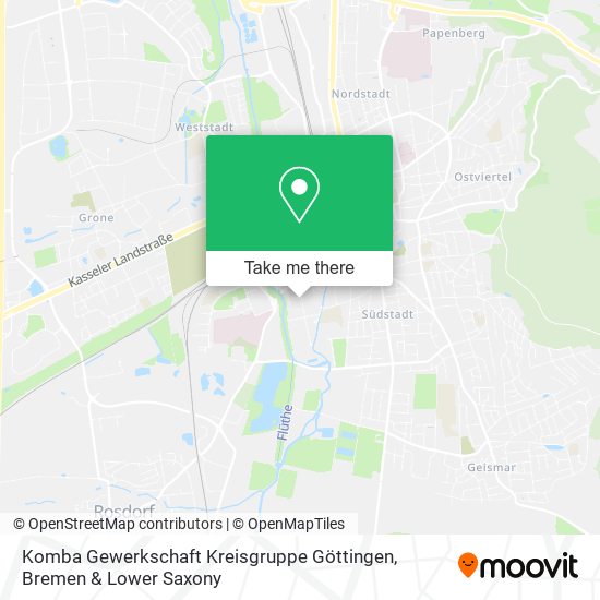 Карта Komba Gewerkschaft Kreisgruppe Göttingen