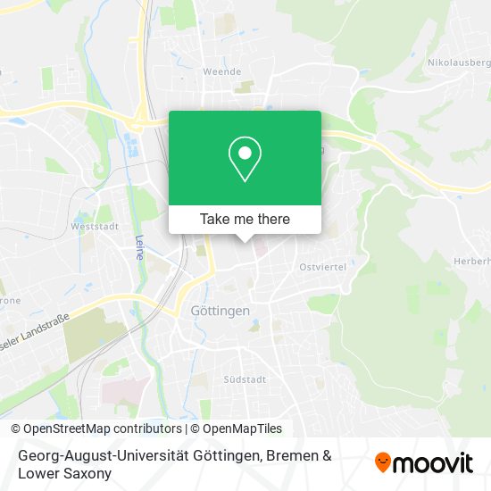 Georg-August-Universität Göttingen map