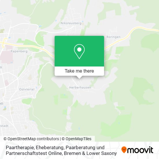 Paartherapie, Eheberatung, Paarberatung und Partnerschaftstest Online map