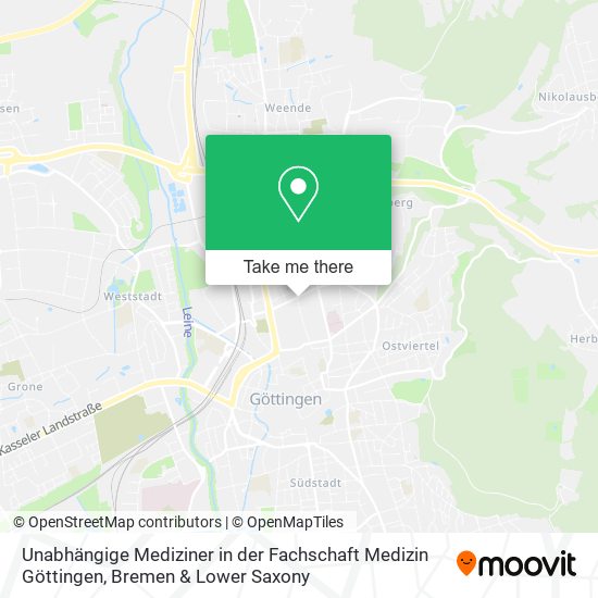 Unabhängige Mediziner in der Fachschaft Medizin Göttingen map