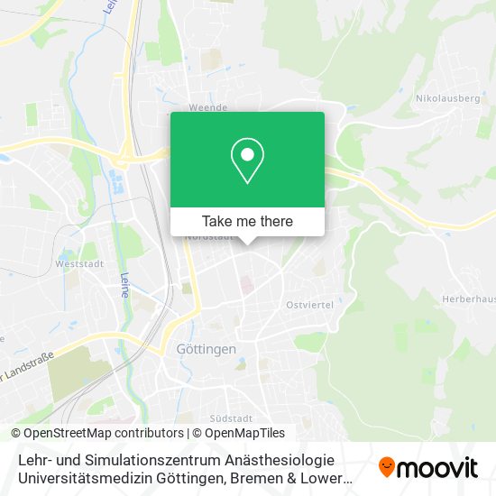 Lehr- und Simulationszentrum Anästhesiologie Universitätsmedizin Göttingen map