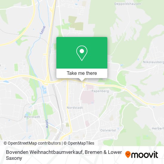 Bovenden Weihnachtbaumverkauf map