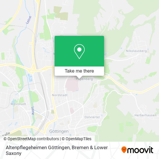 Altenpflegeheimen Göttingen map