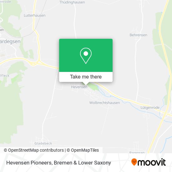 Hevensen Pioneers map