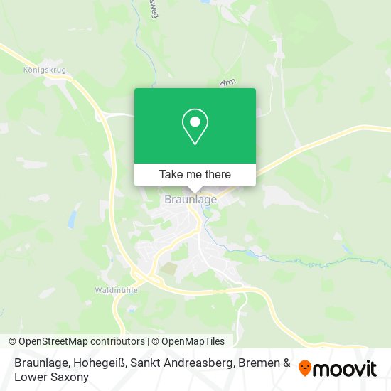 Braunlage, Hohegeiß, Sankt Andreasberg map