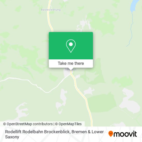Rodellift Rodelbahn Brockenblick map