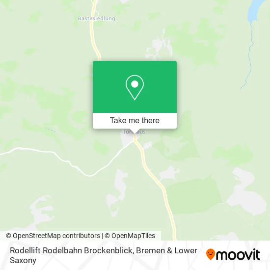 Rodellift Rodelbahn Brockenblick map