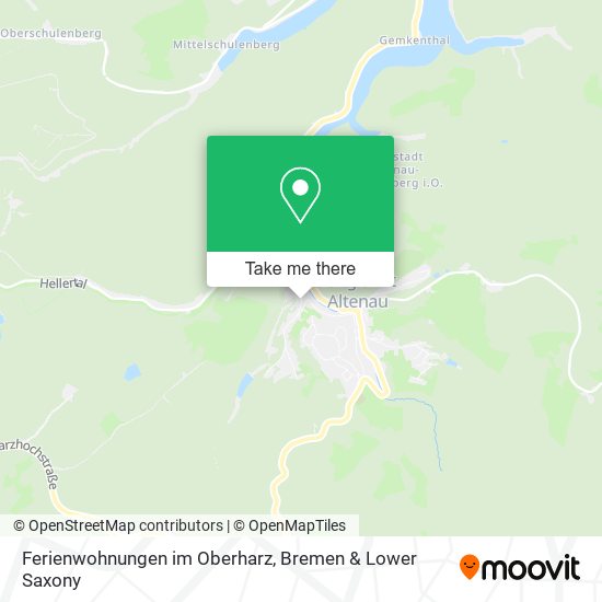 Ferienwohnungen im Oberharz map