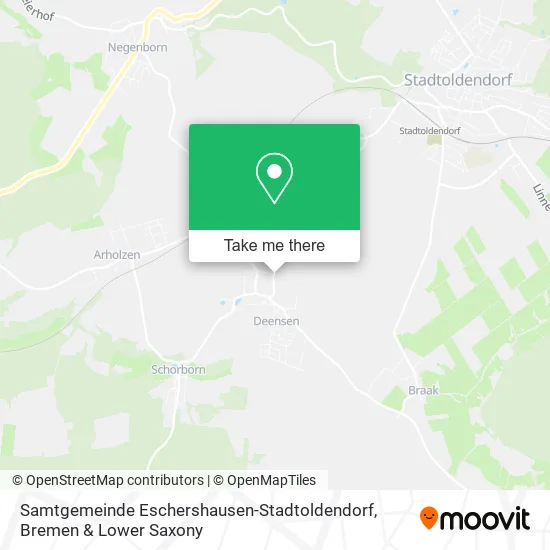 Карта Samtgemeinde Eschershausen-Stadtoldendorf
