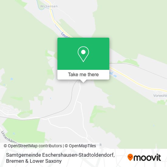 Карта Samtgemeinde Eschershausen-Stadtoldendorf