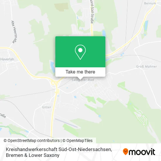 Карта Kreishandwerkerschaft Süd-Ost-Niedersachsen