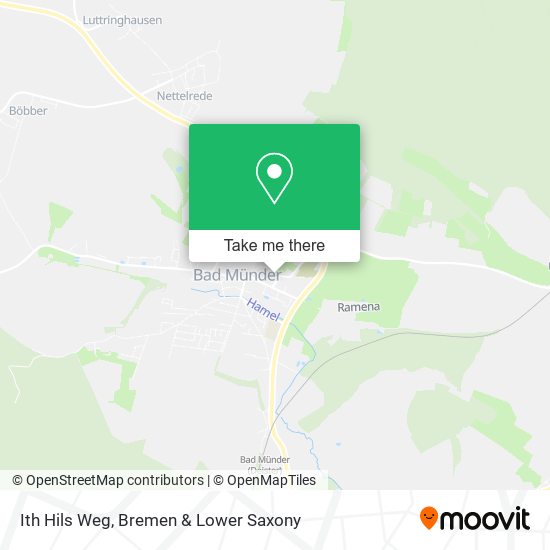 Ith Hils Weg map