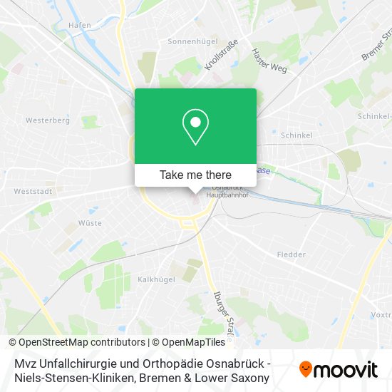 Mvz Unfallchirurgie und Orthopädie Osnabrück - Niels-Stensen-Kliniken map