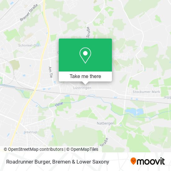Roadrunner Burger map