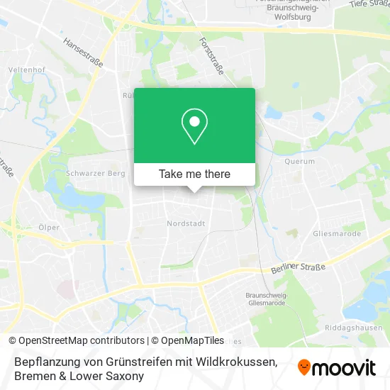 Карта Bepflanzung von Grünstreifen mit Wildkrokussen