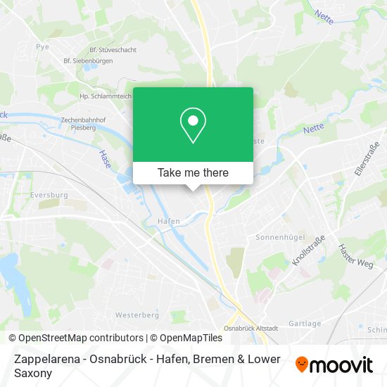 Zappelarena - Osnabrück - Hafen map