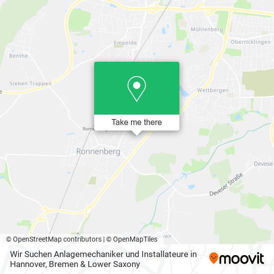 Wir Suchen Anlagemechaniker und Installateure in Hannover map