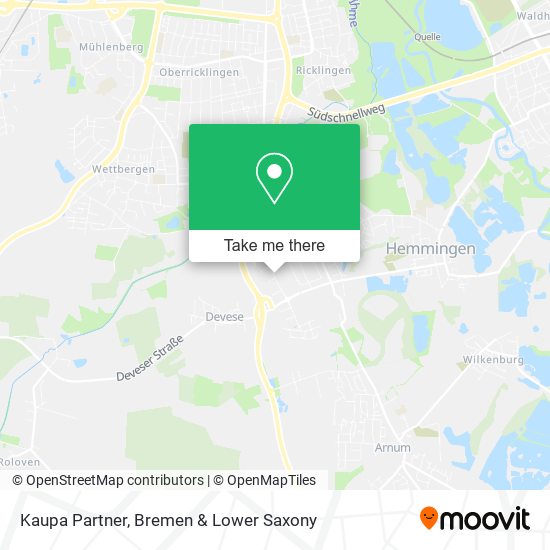Kaupa Partner map