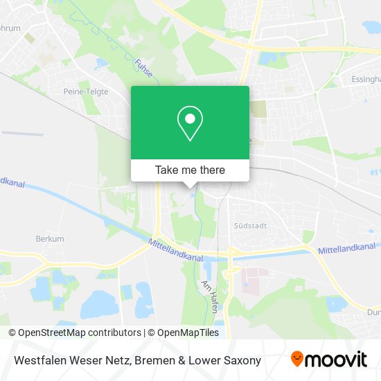 Westfalen Weser Netz map