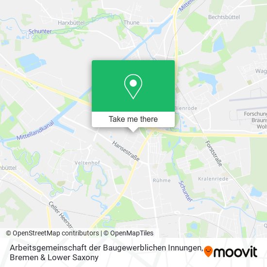 Arbeitsgemeinschaft der Baugewerblichen Innungen map