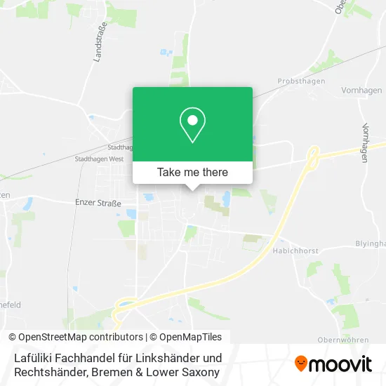 Карта Lafüliki Fachhandel für Linkshänder und Rechtshänder