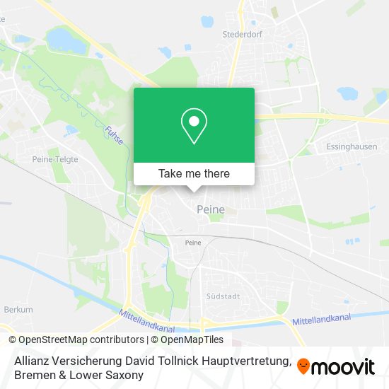 Allianz Versicherung David Tollnick Hauptvertretung map