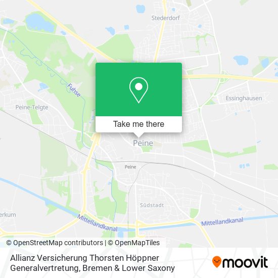 Allianz Versicherung Thorsten Höppner Generalvertretung map