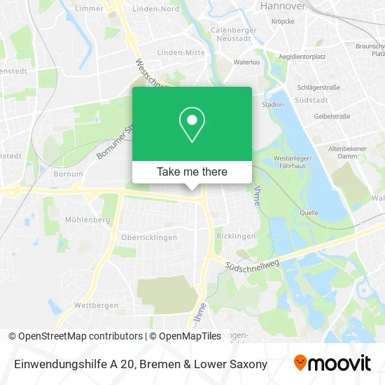 Карта Einwendungshilfe A 20
