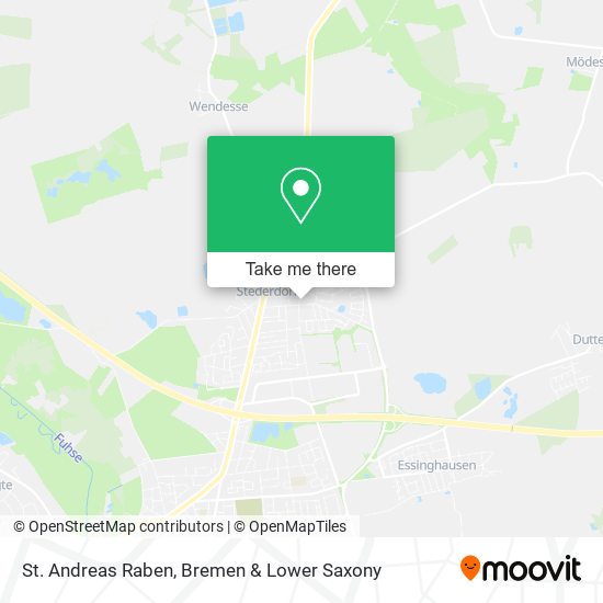 St. Andreas Raben map