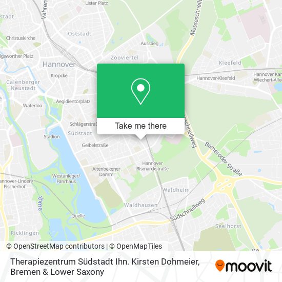 Карта Therapiezentrum Südstadt Ihn. Kirsten Dohmeier