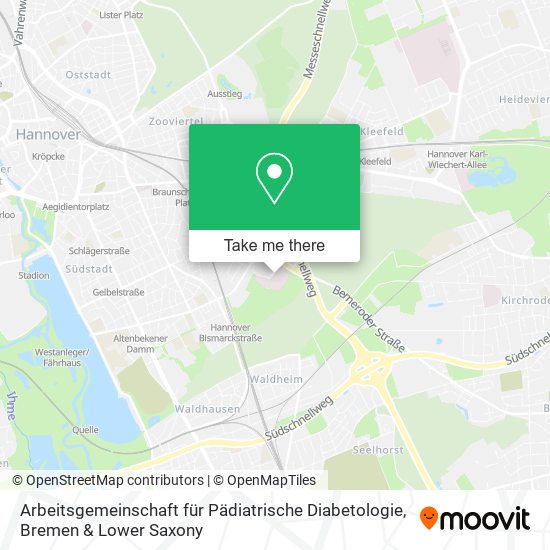 Arbeitsgemeinschaft für Pädiatrische Diabetologie map