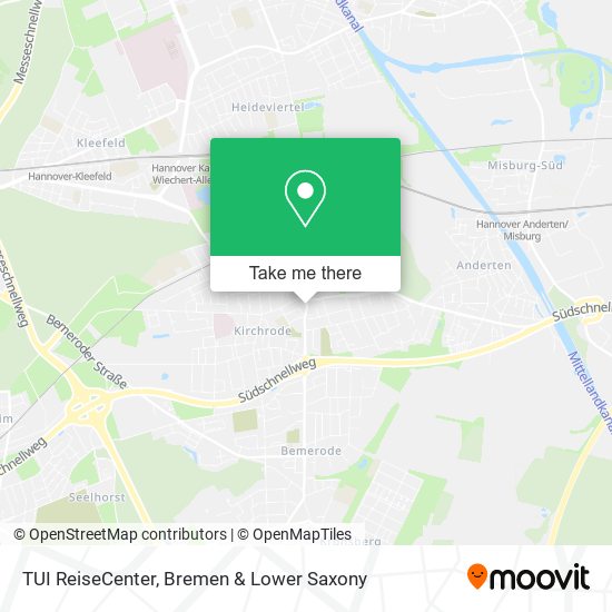 TUI ReiseCenter map