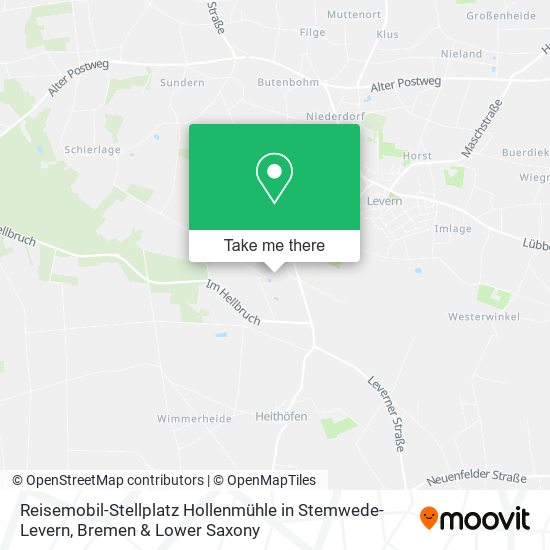 Reisemobil-Stellplatz Hollenmühle in Stemwede-Levern map