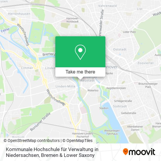 Kommunale Hochschule für Verwaltung in Niedersachsen map