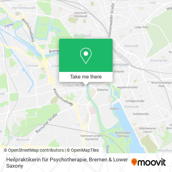 Heilpraktikerin für Psychotherapie map