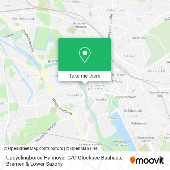 Upcyclingbörse Hannover C / O Glocksee Bauhaus map