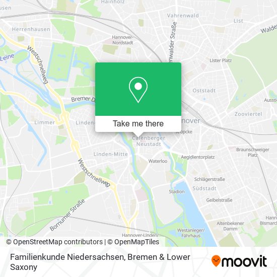 Familienkunde Niedersachsen map