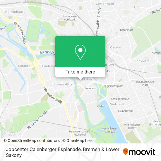 Карта Jobcenter Calenberger Esplanade