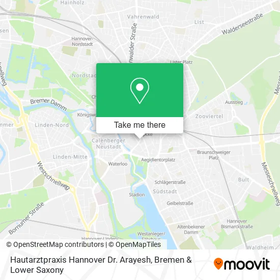 Hautarztpraxis Hannover Dr. Arayesh map