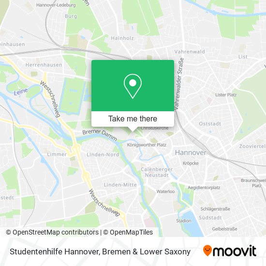 Studentenhilfe Hannover map