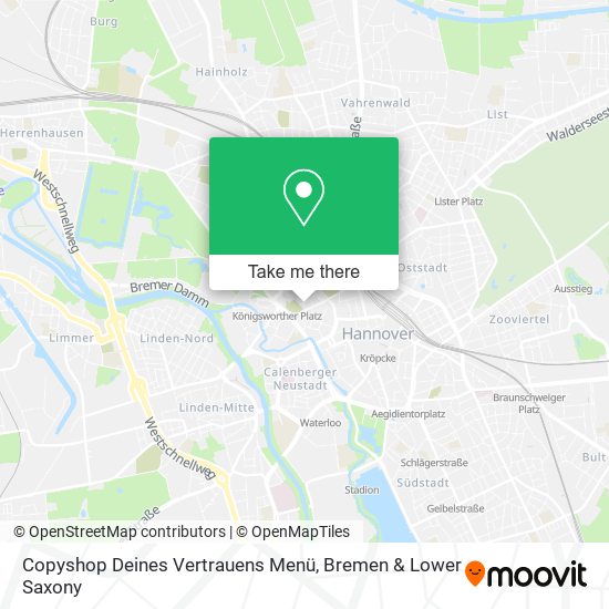 Copyshop Deines Vertrauens Menü map